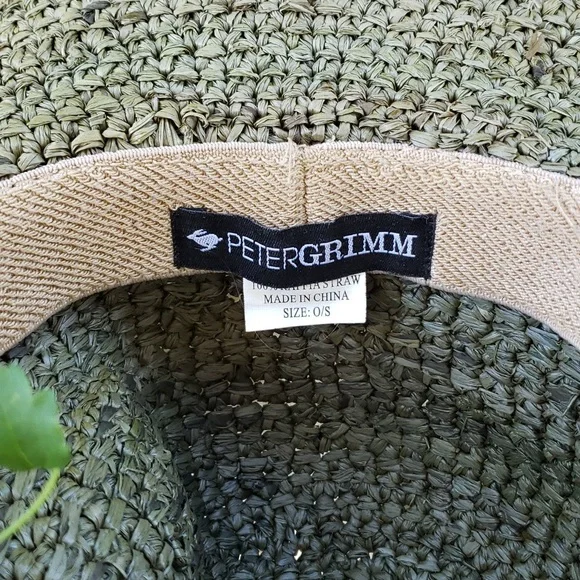 PETER GRIMM wide brim straw bucket Brimmed HAT with tassels. - Picture 10 of 12